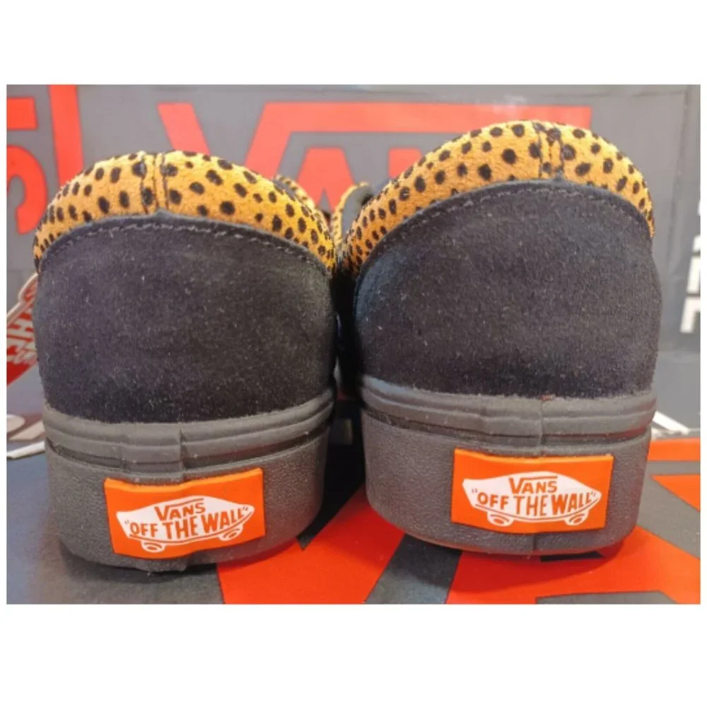 Vans Comfycush Era Tiny Cheetah Black Suede Shoes Mens 3.5/Women's 5 VN0A3WM9VWS